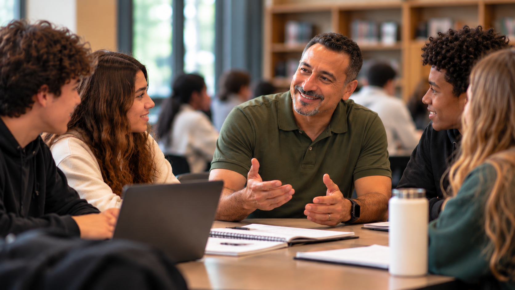 Dr. Rod leading a small-group leadership conversation with students.
